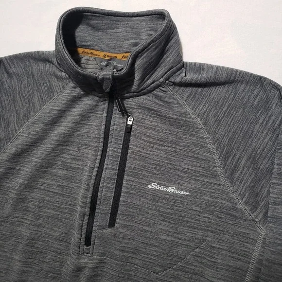 Eddie Bauer 1/4 Zip Motion Pullover Sweater Mens Small Athletic Long Sleeve Logo - Picture 1 of 11
